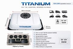 TİTANİUM KARAVAN PARK SEYİR KLİMASI 24V 9600 BTUU
