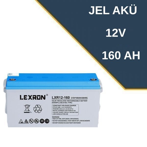 Lexron 12 Volt 160 Amper Deep Cycle Jel Akü