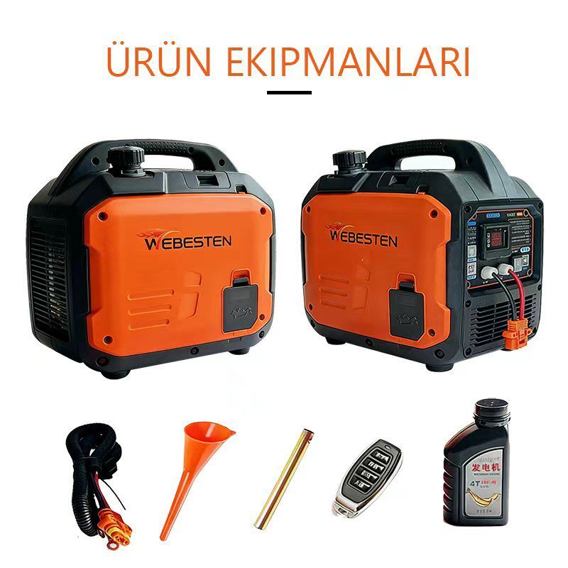 WEBESTEN DC 12V JENERATÖR 4 ZAMANLI BENZİNLİ-1200W 85AH