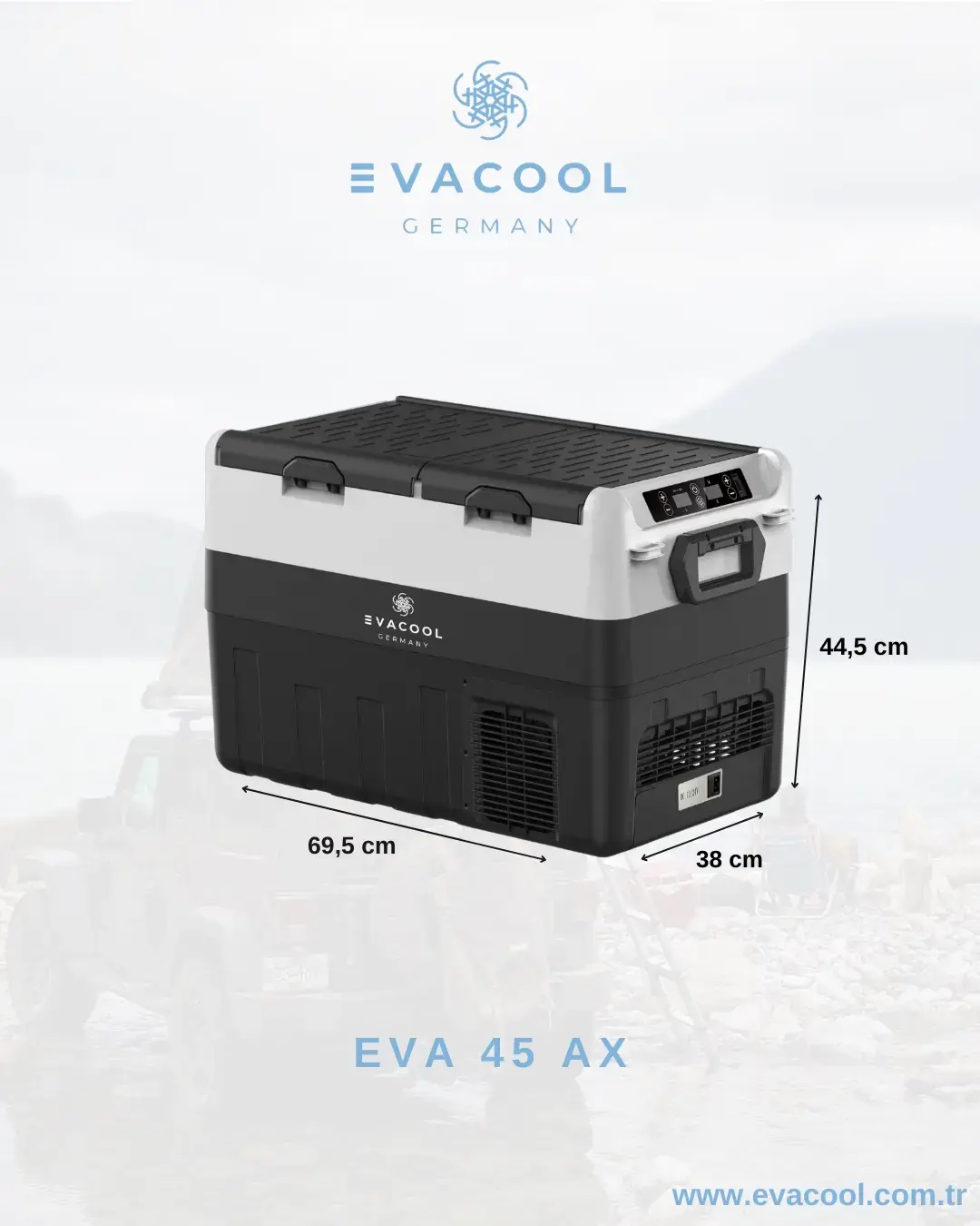 EVACOOL 45AX 40 LİTRE ÇİFT KAPAK MOBİL BUZDOLABI