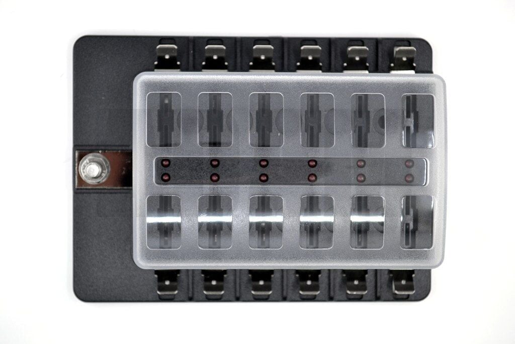 IŞIKLI BIÇAK SİĞORTA KUTUSU 12/24V 12 Lİ