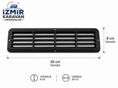 KARAVAN HAVALANDIRMA MENFEZ 8X30 CM SİYAH