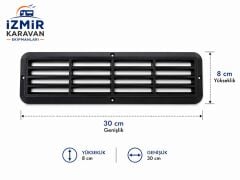 KARAVAN HAVALANDIRMA MENFEZ 8X30 CM SİYAH