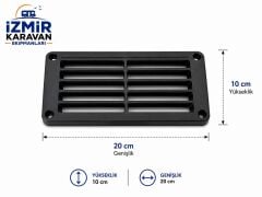 KARAVAN HAVALANDIRMA MENFEZİ 10X20 CM -SİYAH
