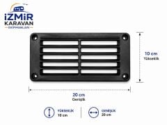KARAVAN HAVALANDIRMA MENFEZİ 10X20 CM -SİYAH