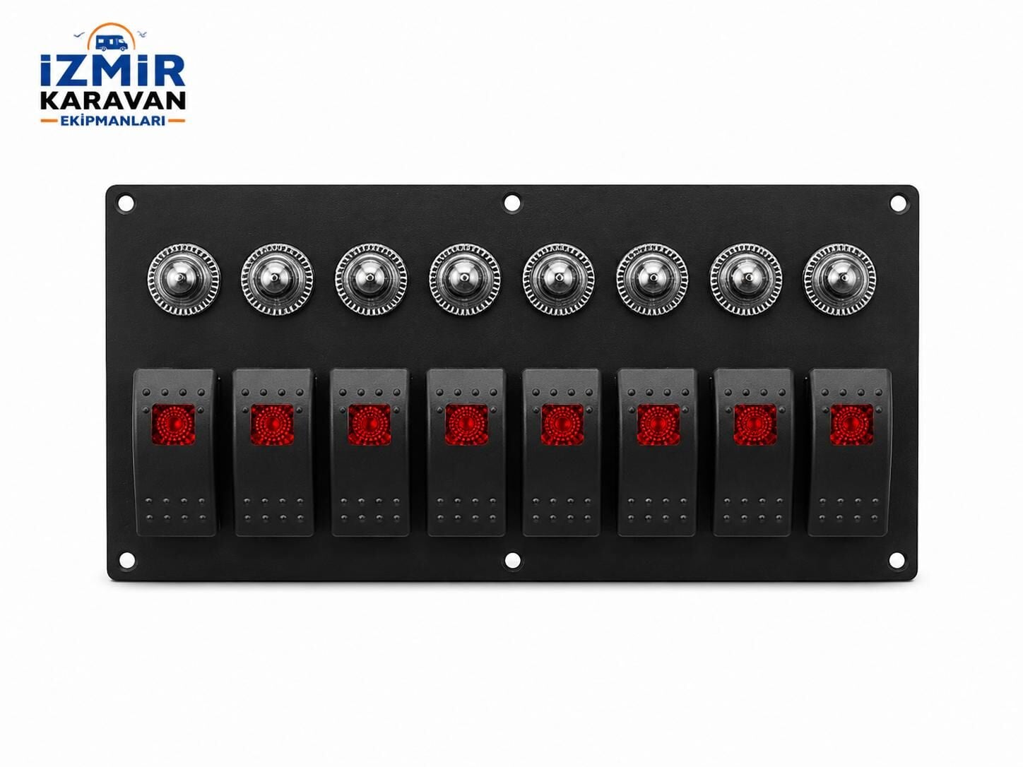 8 Lİ KONTROL SWITCH PANELİ BÜYÜK TUŞ 12/24V