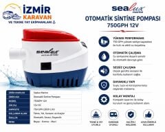 SEALUX SİNTİNE POMPASI SEALUX OTOMATİKLİ 750gph 12v