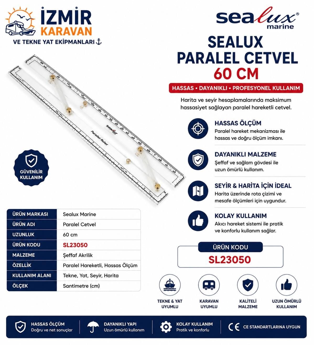SEALUX PARALEL CETVEL 60cm
