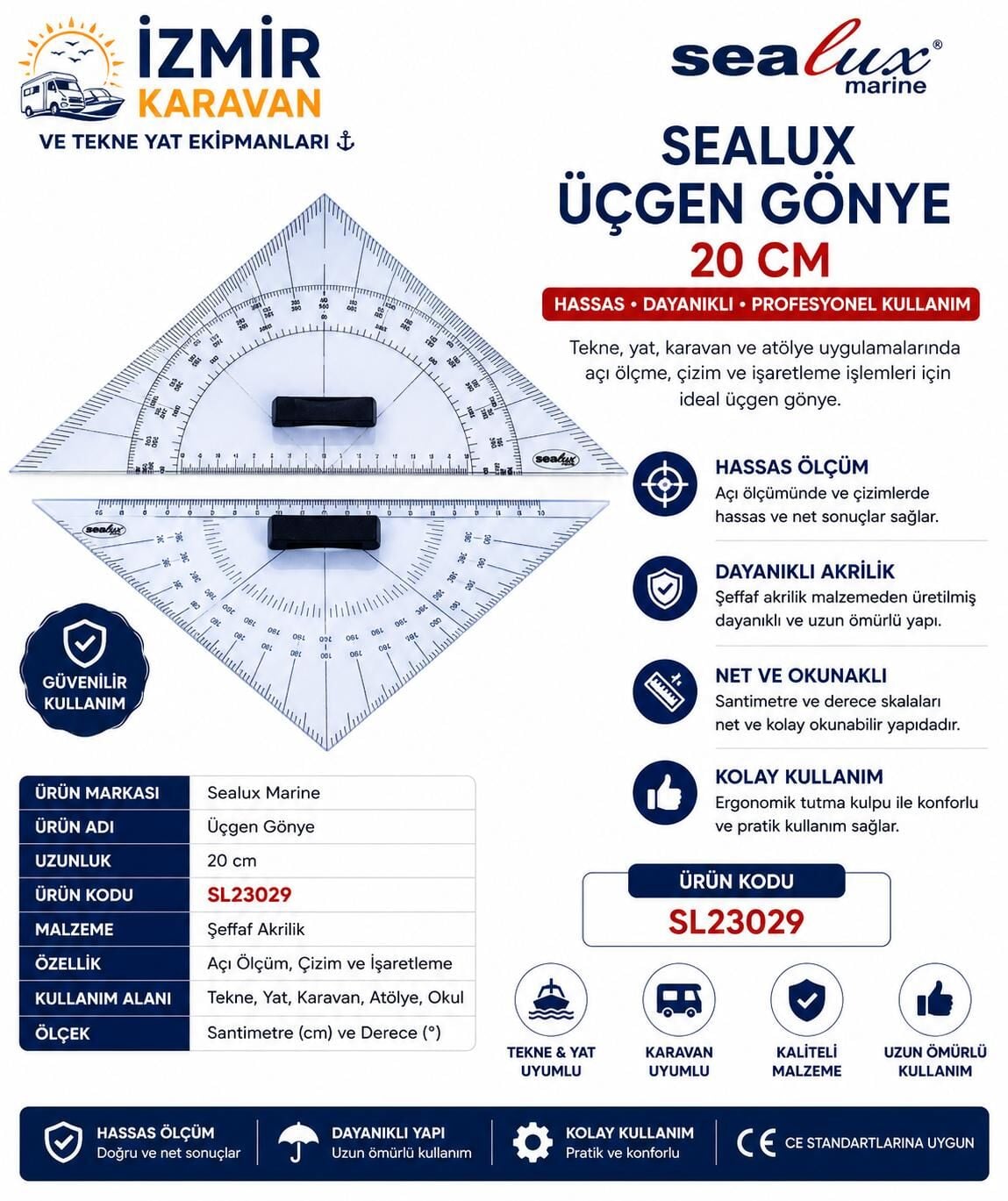 SEALUX ÜÇGEN GÖNYE KÜÇÜK BOY 20cm