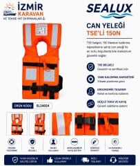 SEALUX CAN YELEĞİ 150N SOLAS/MED