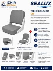 SEALUX KOLTUK KATLANIR GRİ 45X36X48CM