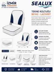 SEALUX KOLTUK KATLANIR BEYAZ-LACİVERT 45x36x48cm
