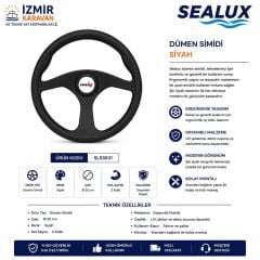 SEALUX TEKNE DÜMEN DİREKSİYON SİMİDİ SİYAH Ø35cm