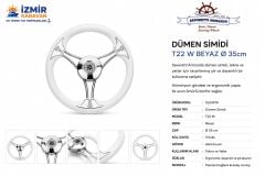 SAVORETTİ TEKNE T22/3W5 DİREKSİYON DÜMEN SİMİDİ BEYAZ  Ø35cM