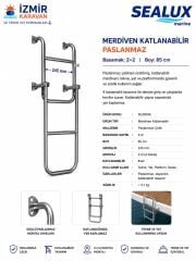SEALUX KATLANIR TEKNE MERDİVENİ 2+2 CR-Nİ 85 CM