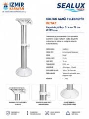 SEALUX TEKNE KOLTUK AYAĞI TELESKOPİK BEYAZ TABANLI 50-75cm