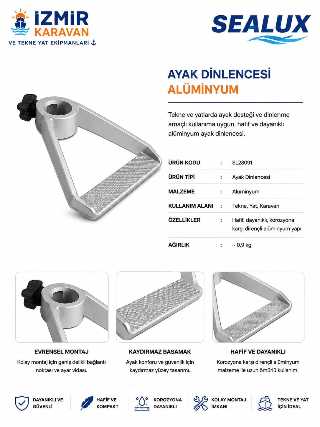 SEALUX TEKNE KOLTUK AYAK DİNLENCESİ