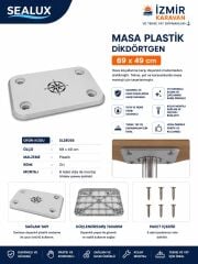 SEALUX TEKNE  MASA TABLA PLASTİK DİKDÖRTGEN 69x49cm