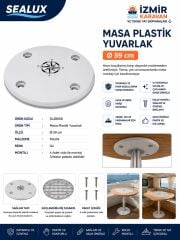 SEALUX TEKNE MASA TABLA PLASTİK YUVARLAK Ø59cm