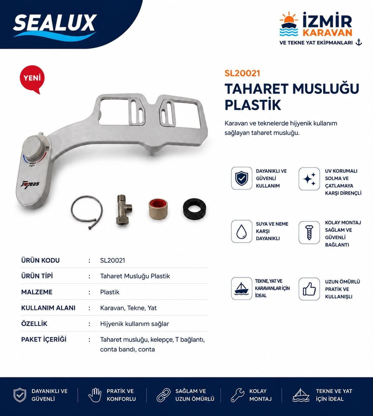 SEALUX TEKNE KARAVAN TAHARET MUSLUĞU PİLASTİK