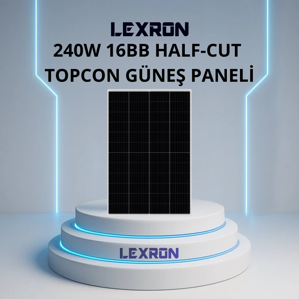 LEXRON 240 W 48 CELL 16BB HALF-CUT TOPCON GÜNEŞ PANELİ
