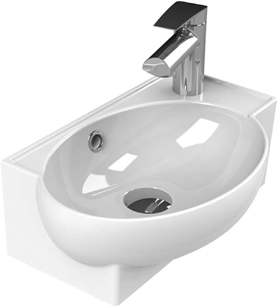 TURKUAZ KARAVAN TEKNE BANNYO SERAMİK LAVABO MİNİ SAĞ 28*45 CM