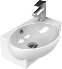 TURKUAZ KARAVAN TEKNE BANNYO SERAMİK LAVABO MİNİ SAĞ 28*45 CM
